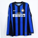 Maillot Inter Milan Domicile ML Retro 2009 2010 Bleu Pas Cher