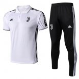 Polo Ensemble Complet Juventus 2019 2020 Blanc Noir Pas Cher