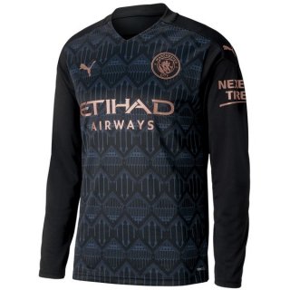 Thailande Maillot Manchester City Exterieur ML 2020 2021 Noir Pas Cher Thailande Maillot Manchester City Exterieur ML 2020 2021 Noir Pas Cher