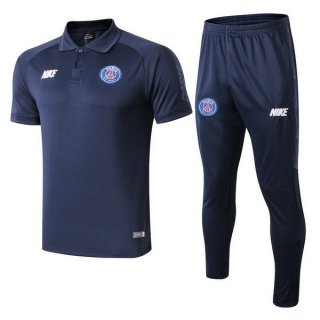 Polo Ensemble Complet Paris Saint Germain 2019 2020 Bleu Pas Cher