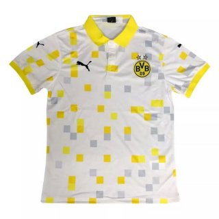 Polo Borussia Dortmund 2020 2021 Jaune Blanc Pas Cher