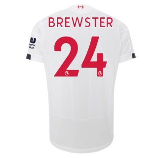 Maillot Liverpool NO.24 Brewster Exterieur 2019 2020 Blanc Pas Cher