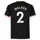 Maillot Manchester City NO.2 Walker Exterieur 2019 2020 Noir Pas Cher