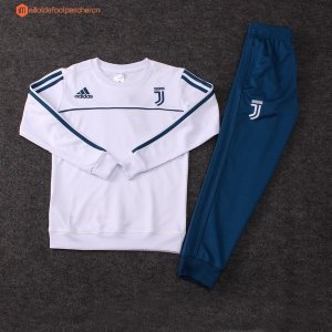 Survetement Juventus Enfant 2017 2018 Blanc Bleu Pas Cher