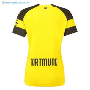 Maillot Borussia Dortmund Domicile Femme 2018 2019 Jaune Pas Cher