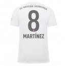 Maillot Bayern Munich NO.8 Martinez Exterieur 2019 2020 Blanc Pas Cher