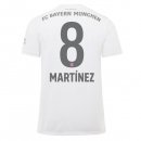 Maillot Bayern Munich NO.8 Martinez Exterieur 2019 2020 Blanc Pas Cher
