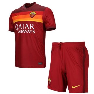 Maillot AS Roma Domicile Enfant 2020 2021 Rouge Pas Cher