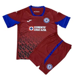 Maillot Cruz Bleu Third Enfant 2020 2021 Rouge Pas Cher