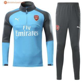 Survetement Arsenal 2017 2018 Bleu Gris Pas Cher