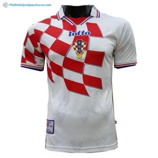 Maillot Croatie Domicile Retro 1998 Blanc Pas Cher