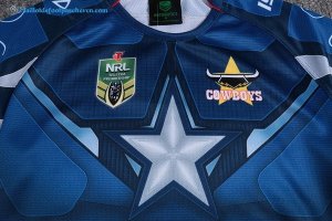 Maillot Rugby Cowboys Bleu 2017 2018 Pas Cher