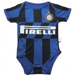 Maillot Inter Milan Domicile Onesies Enfant 2019 2020 Bleu Noir Pas Cher