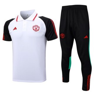 Polo Manchester United Ensemble Complet 2024 Blanc Polo Manchester United Ensemble Complet 2024 Blanc