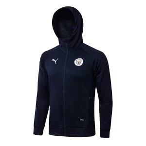 Sweat Shirt Capuche Ensemble Complet Manchester City 2022 2023 Bleu Oscuro