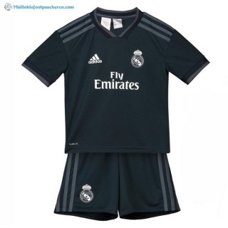 Maillot Real Madrid Exterieur Enfant 2018 2019 Noir Pas Cher