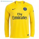 Maillot Paris Saint Germain Exterieur ML 2017 2018 Jaune Pas Cher