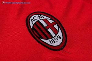 Polo AC Milan Ensemble Complet 2017 2018 Rouge Pas Cher