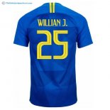 Maillot Brésil Exterieur Willian J. 2018 Bleu Pas Cher