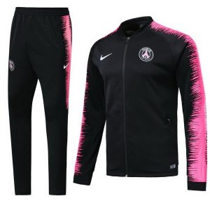 Survetement Paris Saint Germain 2018 2019 Rose Noir Pas Cher