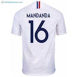 Maillot France Exterieur Mandanda 2018 Blanc Pas Cher