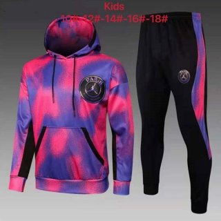 Enfant Sweat Shirt Capuche Paris Saint Germain 2022 Rose Noir