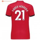 Maillot Manchester United Domicile Ander Herrera 2017 2018 Pas Cher