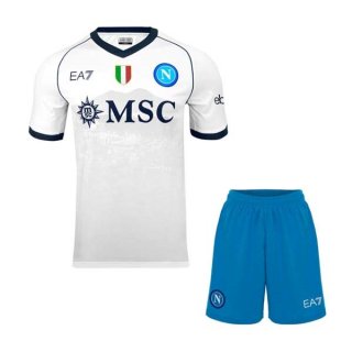 Maillot Naples Exterieur Enfant 2023 2024 Blanc Maillot Naples Exterieur Enfant 2023 2024 Blanc