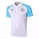 Polo Manchester City 2020 2021 Blanc Bleu Pas Cher