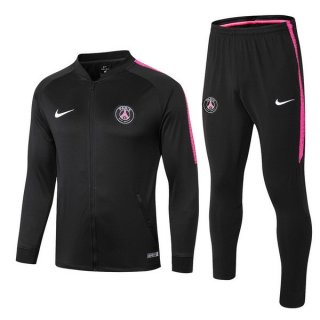 Survetement Paris Saint Germain 2018 2019 Noir Blanc Rose Pas Cher