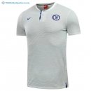 Polo Chelsea 2017 2018 Blanc Bleu Pas Cher