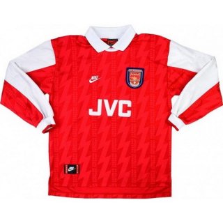 Maillot Arsenal Domicile ML Retro 1994 1995 Rouge Pas Cher