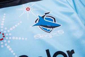 Maillot Cronulla Sharks Edición Conmemorativa 2018 Bleu Pas Cher