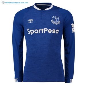 Maillot Everton Domicile ML 2018 2019 Bleu Pas Cher