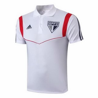 Polo São Paulo 2019 2020 Blanc Rouge Pas Cher