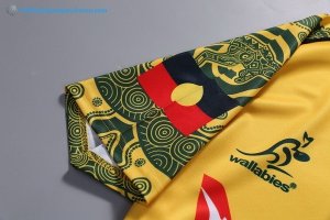 Maillot Rugby Australie 2017 2018 Jaune Pas Cher