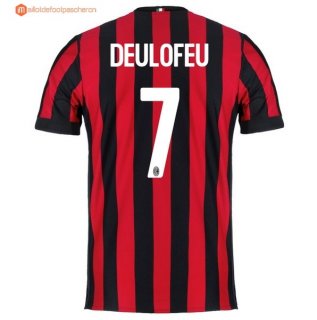 Maillot Milan Domicile Deulofeu 2017 2018 Pas Cher