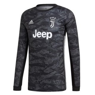 Maillot Juventus Domicile ML Gardien 2019 2020 Noir Pas Cher