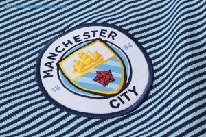 Polo Manchester City Ensemble Complet 2017 2018 Gris Clair Pas Cher