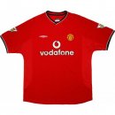 Maillot Manchester United Domicile Retro 2000 2002 Rouge Pas Cher