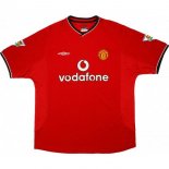 Maillot Manchester United Domicile Retro 2000 2002 Rouge Pas Cher