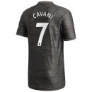 Maillot Manchester United NO.7 Cavani Exterieur 2020 2021 Noir Pas Cher