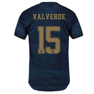 Maillot Real Madrid NO.15 Valverde Exterieur 2019 2020 Bleu Pas Cher