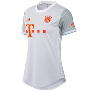 Maillot Bayern Munich Exterieur Femme 2020 2021 Blanc Pas Cher