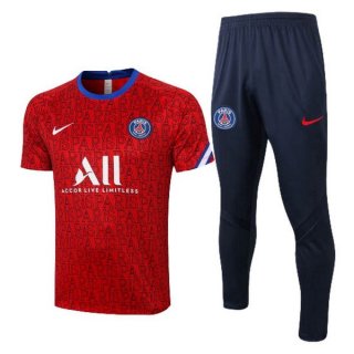 Entrainement Paris Saint Germain Ensemble Complet 2020 2021 Rouge Noir Pas Cher