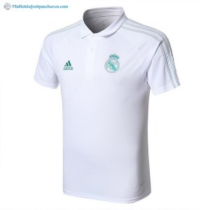 Polo Real Madrid Ensemble Complet 2017 2018 Blanc Pas Cher