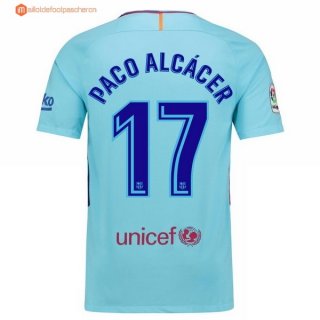 Maillot Barcelona Exterieur Paco Alcacer 2017 2018 Pas Cher