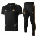 Entrainement Real Madrid Ensemble Complet 2019 2020 Negro Jaune Pas Cher