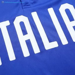 Polo Italie 2018 Bleu Pas Cher