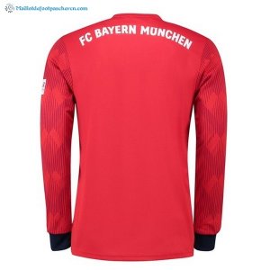 Maillot Bayern Munich Domicile ML 2018 2019 Rouge Pas Cher